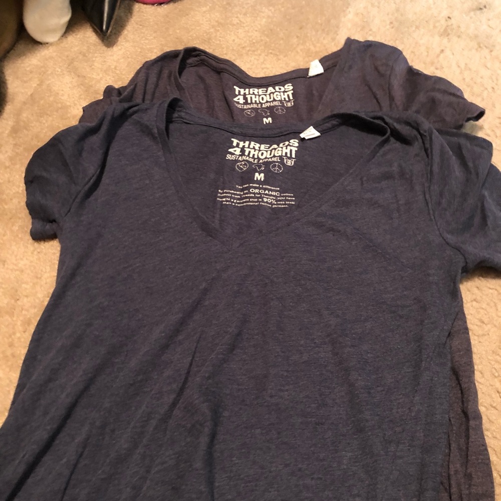 Thread for thought v neck t shirt